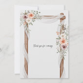 ホワイトブラウン素朴フローラ結婚ズ 招待状 (裏面)