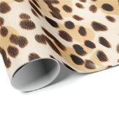 ホワイトブラウンLeopardプリント ラッピングペーパー (ロールコーナー)