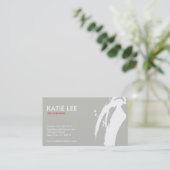 ホワイトブラシストロークNo.2名刺 名刺 (スタンド正面)