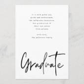 ホワイトブラシ卒業写真卒業 案内状 (裏面)