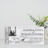 ホワイトブラジ結婚ルの搭乗券招待状 (スタンド正面)