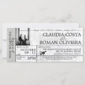 ホワイトブラジ結婚ルの搭乗券招待状 (正面)