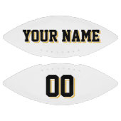 ホワイトブラックと金ゴールドカスタムフットボール アメリカンフットボール (パネル)