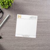 ホワイトブラックのビジネス用ロゴのレターヘッド ノートパッド