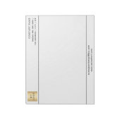 ホワイトブラックのビジネス用ロゴのレターヘッド ノートパッド (回転)