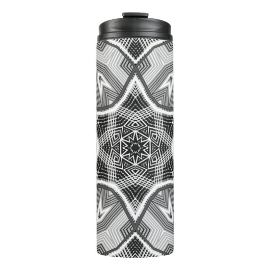 ホワイトブラックの透かし模様 タンブラー (正面)