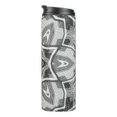 ホワイトブラックの透かし模様 タンブラー (回転右)