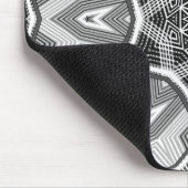 ホワイトブラックの透かし模様 マウスパッド (コーナー)