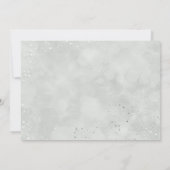 ホワイトブラックアネモネフラワー結婚フローラ 招待状 (裏面)