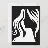 ホワイトブラックエレガント美しいサロングランドオープン 招待状 (裏面)