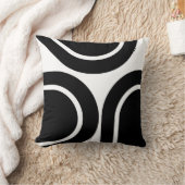 ホワイトブラックオモダンバルズ装飾用クッション クッション (ブランケット)