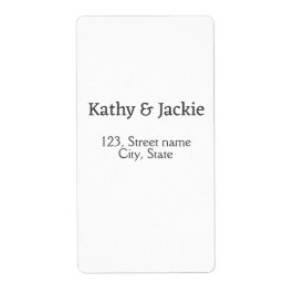 ホワイトブラックカップルの名前アドレス市区町村州シンプル ラベル