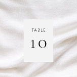 ホワイトブラッククラシック結婚ズ テーブルナンバー<br><div class="desc">白い背景、黒い文字。表の番号をカスタマイズして追加する。数字を1つずつ追加する。</div>