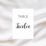 ホワイトブラッククラシック結婚ズ テーブルナンバー<br><div class="desc">白い背景、黒い文字。表の番号をカスタマイズして追加する。数字を1つずつ追加する。</div>