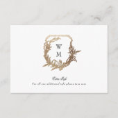 ホワイトブラッククラシック金ゴールドクレスト結婚の詳細 エンクロージャーカード (正面)