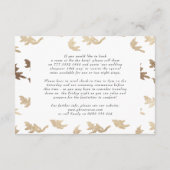 ホワイトブラッククラシック金ゴールドクレスト結婚の詳細 エンクロージャーカード (裏面)