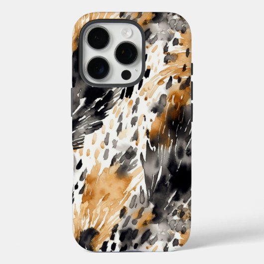 ホワイトブラッククリームヒョウ動物 Case-Mate iPhoneケース (裏面)