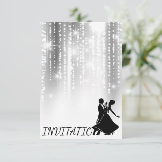 ホワイトブラックグレイナイトスカイスターリーダンスパーティー 招待状 (スタンド正面)