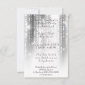 ホワイトブラックグレイナイトスカイスターリーダンスパーティー 招待状 (裏面)