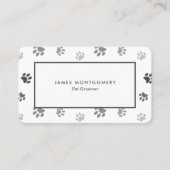 ホワイトブラックグレーポープリントカスタム 名刺 (正面)