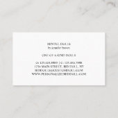 ホワイトブラックシテラススピリチュアルムーン占星術 名刺 (裏面)