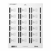 ホワイトブラックシルバーダマスクウェディングリップバームラベル ラベル (フルシート)