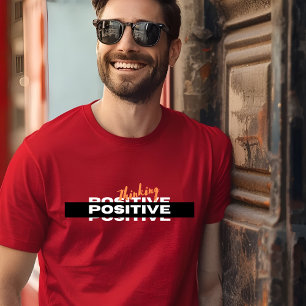 ホワイトブラックシンプルタイポグラフィ前向きTシャツ Tシャツ