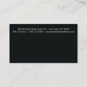 ホワイトブラックシンプル縁ど6パンチ ロイヤリティカード (裏面)