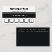 ホワイトブラックシンプル縁ど6パンチ ロイヤリティカード (正面/裏面)