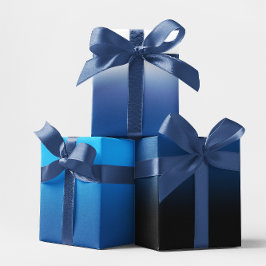 ホワイトブラックスカイブルーと深いブルーミッグラデーションクス ラッピングペーパーシート