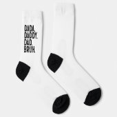 ホワイトブラックダダダディパパブルファーザーズデー ソックス (右)