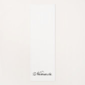 ホワイトブラックナマステミニマルタイポグラフィ ヨガマット (正面)