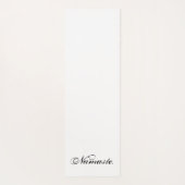 ホワイトブラックナマステミニマルタイポグラフィ ヨガマット (裏面)