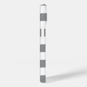 ホワイトブラックバッファロープレイドモノグラムパーソナライズされた Case-Mate iPhoneケース (裏面 / 右)