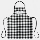 ホワイトブラックバッファロープレイドランバージャッキパーソナライズされた エプロン (正面)