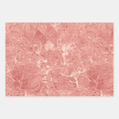 ホワイトブラックバラ金ゴールド大理石テクスチャ ラッピングペーパーシート (正面3)