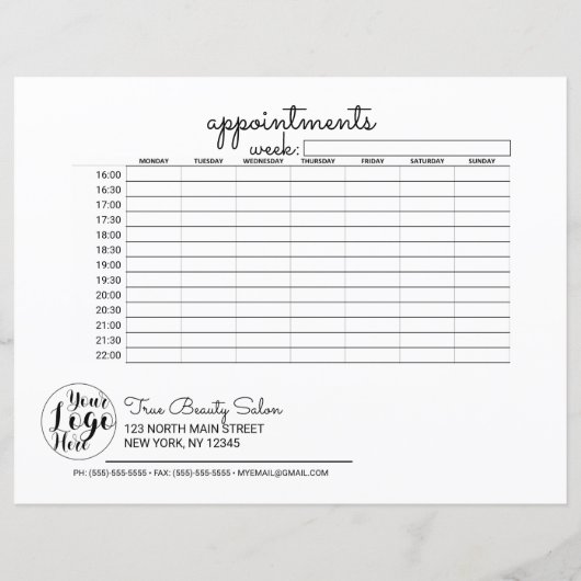 ホワイトブラックフレームスクリプトロゴアポイントメント集計表 (裏面)