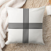ホワイトブラックプラスエレガ市松模様にンス装飾用クッション クッション (ブランケット)