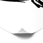 ホワイトブラックボウフクロウ光沢ポスター ポスター (コーナー)