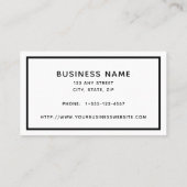 ホワイトブラックミニマル名刺 名刺 (裏面)