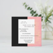 ホワイトブラックミュージックノートコンサートバラ金ゴールドサーモン 招待状 (スタンド正面)