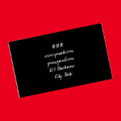 ホワイトブラックモダンプロフェッショナルヘアサロン 名刺