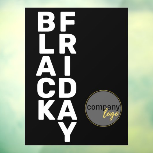 ホワイトブラックモダン・フライデー・ビジネス・ロゴ・ディスプレイ ウィンドウサイン (シート3)