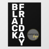 ホワイトブラックモダン・フライデー・ビジネス・ロゴ・ディスプレイ ウィンドウサイン (シート)