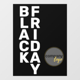 ホワイトブラックモダン・フライデー・ビジネス・ロゴ・ディスプレイ ウィンドウサイン