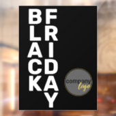 ホワイトブラックモダン・フライデー・ビジネス・ロゴ・ディスプレイ ウィンドウサイン (シート2)