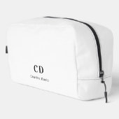 ホワイトブラックモノグラムイニシャル名 ドップキット (右コーナー)