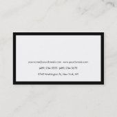 ホワイトブラックユニークコンサルテ縁どントの名刺 名刺 (裏面)