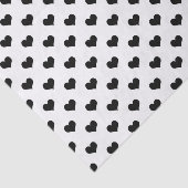 ホワイトブラックラブハートパターンデザイン 薄葉紙 (詳細)