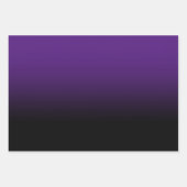 ホワイトブラックラベンダーとパープル王室のミッグラデーションクス ラッピングペーパーシート (正面2)